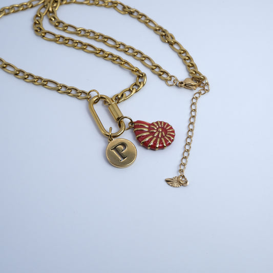 Colar Aurora Dourado + Oval + 2 Pendentes